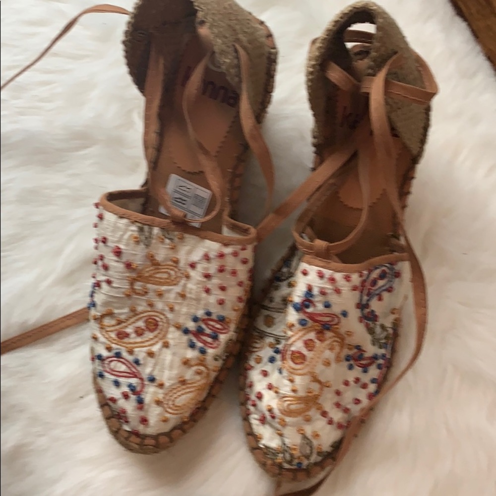 Lace up wedges